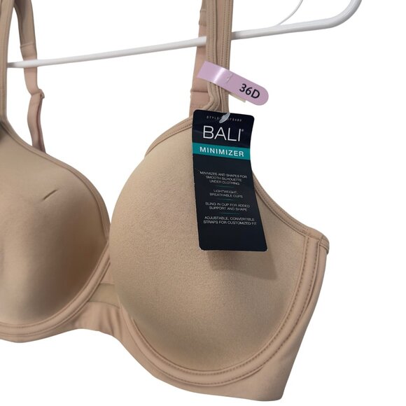 Bali Women One Smooth U Ultra Light Underwire Bra 3490 Size 36D Beige - Picture 8 of 11